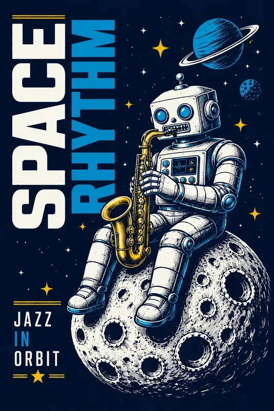 Lunar Music Space Tees