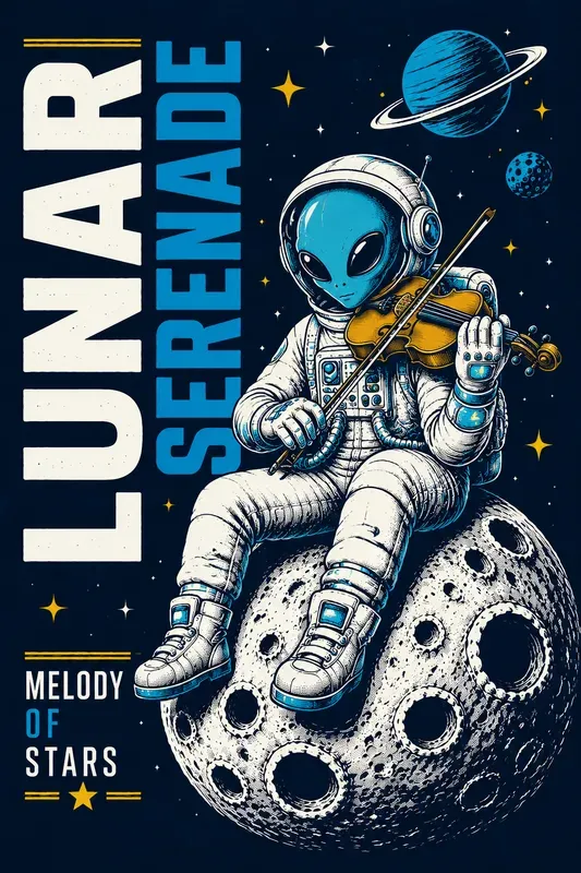 Lunar Music Space Tees