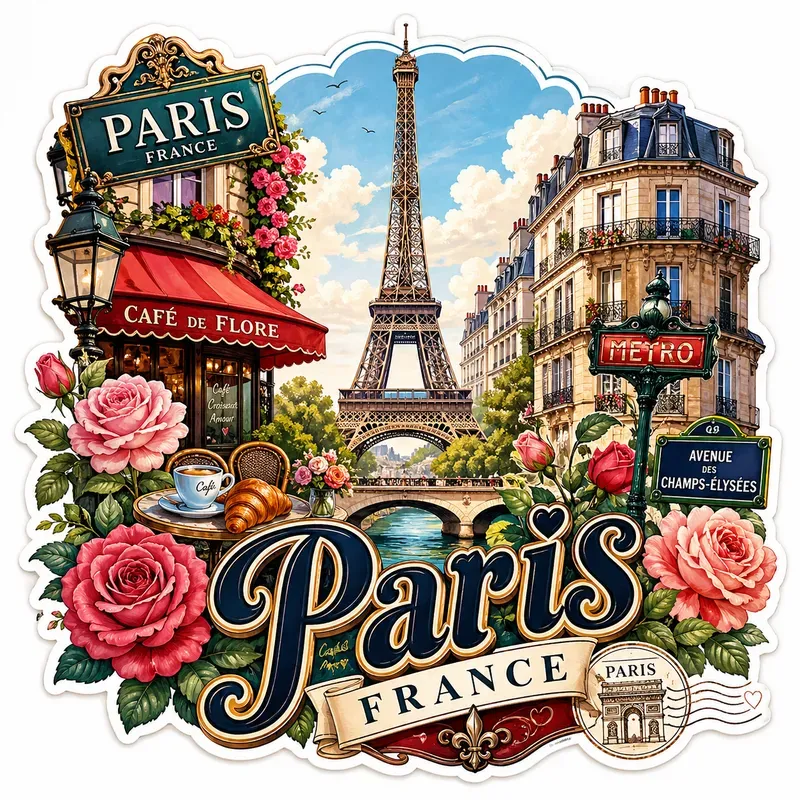 Vintage Travel Sticker Sets