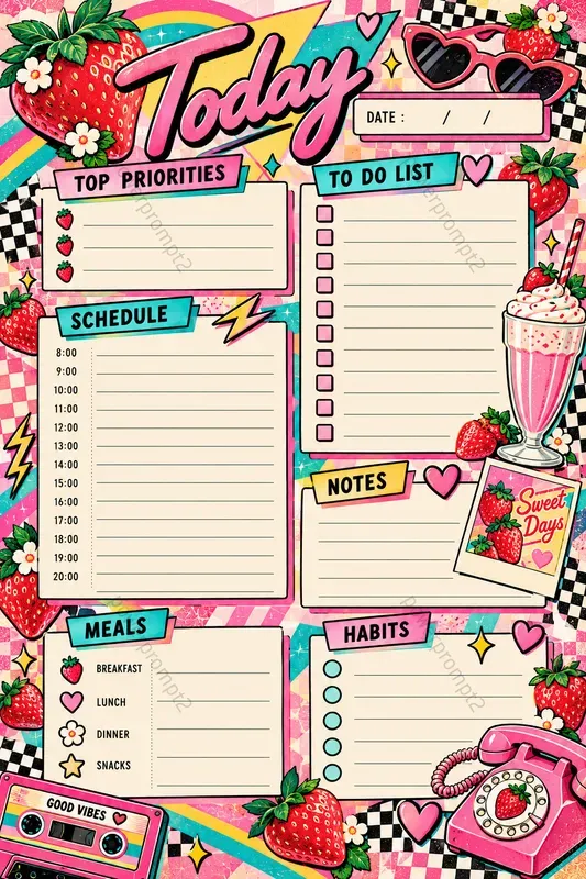 80s Retro Planner Architect