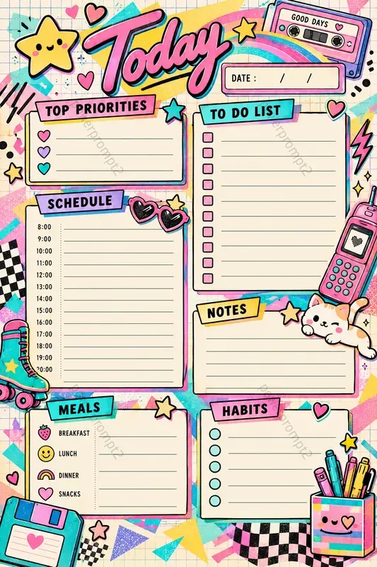 80s Retro Planner Architect