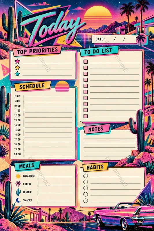 80s Retro Planner Architect