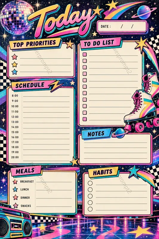 80s Retro Planner Architect