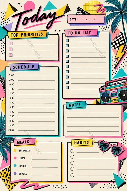 80s Retro Planner Architect