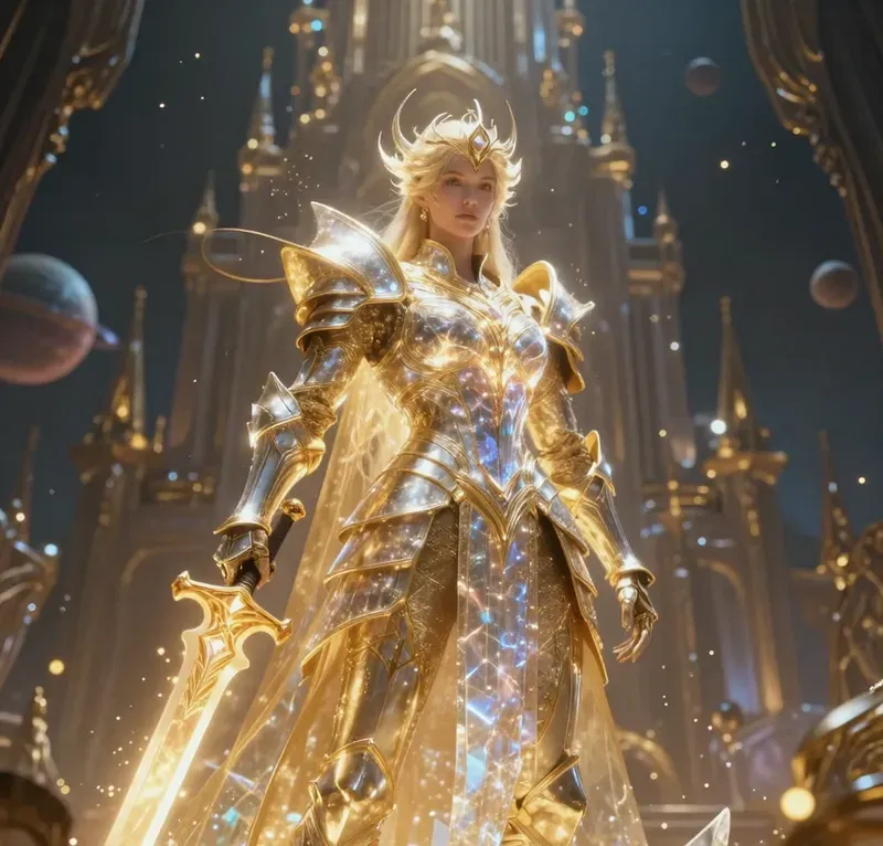 Celestial Plasma Knight Hd Art