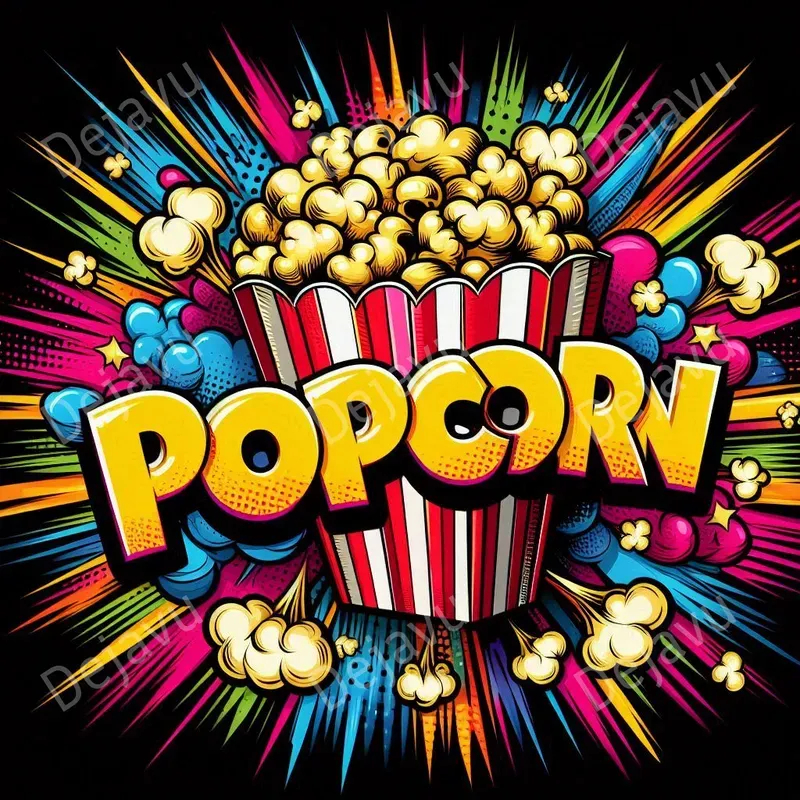 Pop Art Food Typography Cliparts