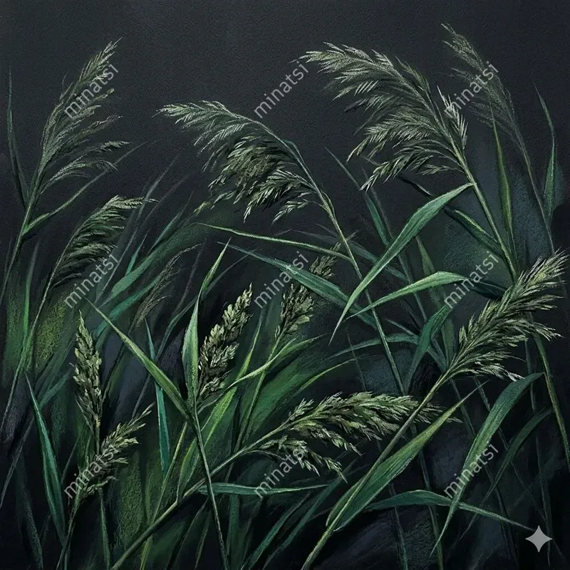 Nocturnal Botanical Pastel Illustrations