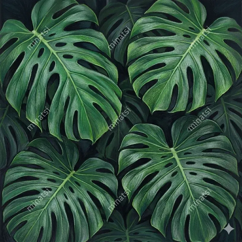 Nocturnal Botanical Pastel Illustrations