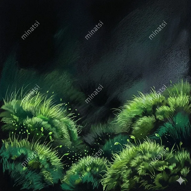 Nocturnal Botanical Pastel Illustrations