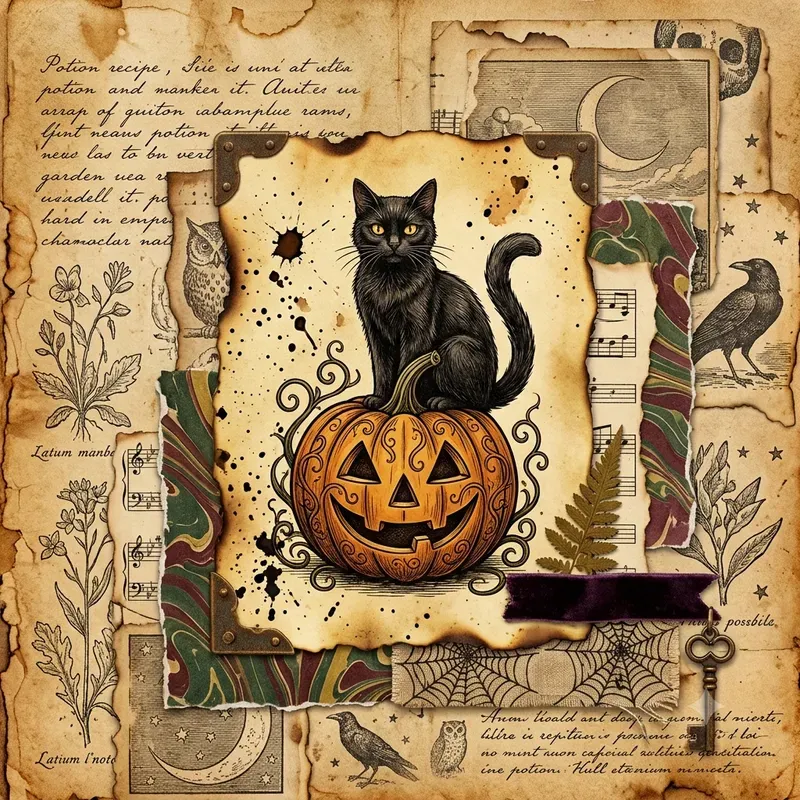 Magical Halloween Junk Journal Ephemera