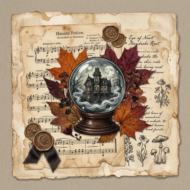 Magical Halloween Junk Journal Ephemera
