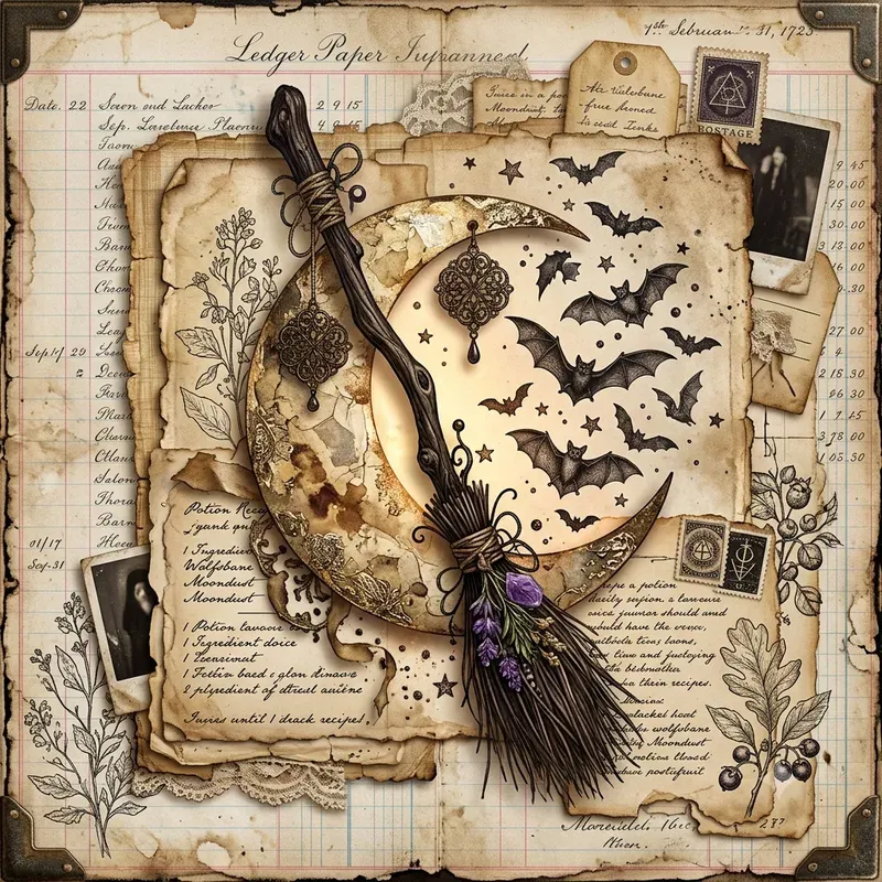 Magical Halloween Junk Journal Ephemera