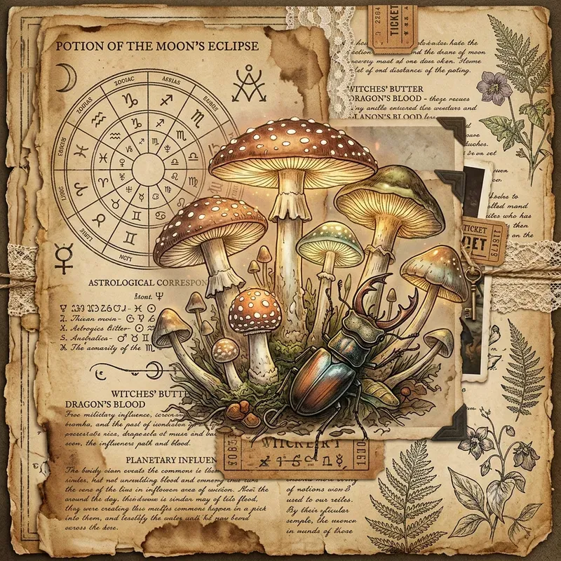 Magical Halloween Junk Journal Ephemera