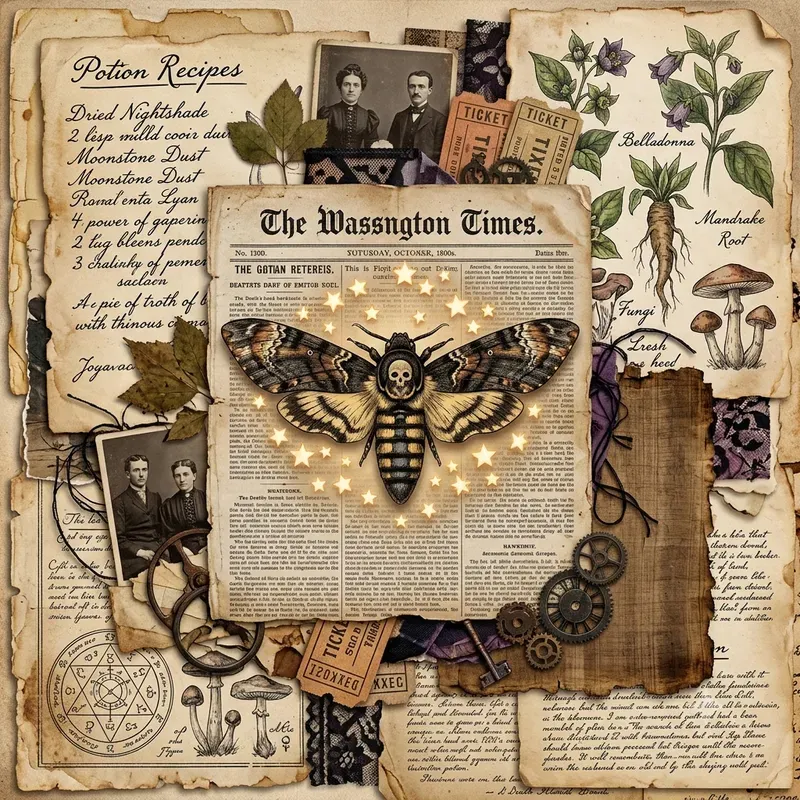Magical Halloween Junk Journal Ephemera