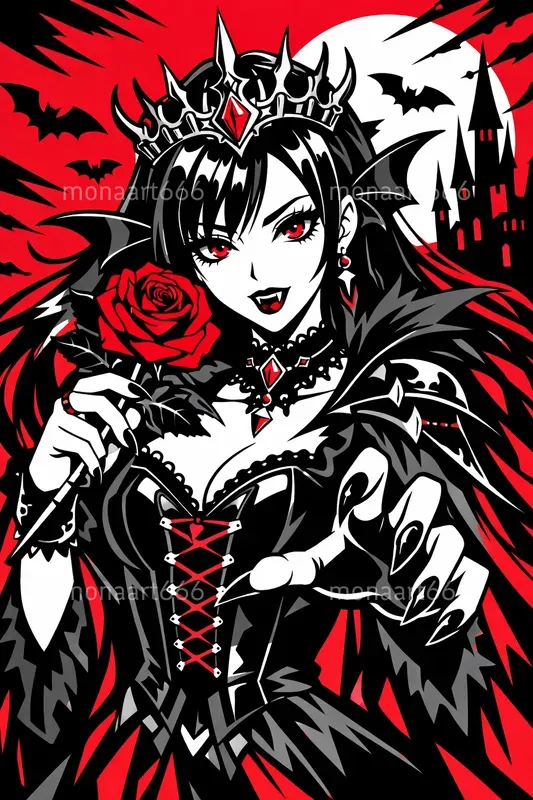 Vibrant Popmanga Ink Portraits