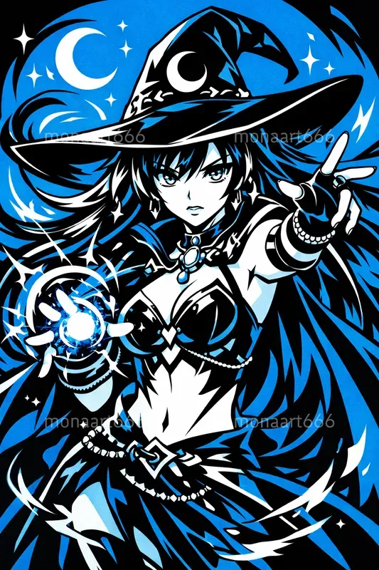 Vibrant Popmanga Ink Portraits