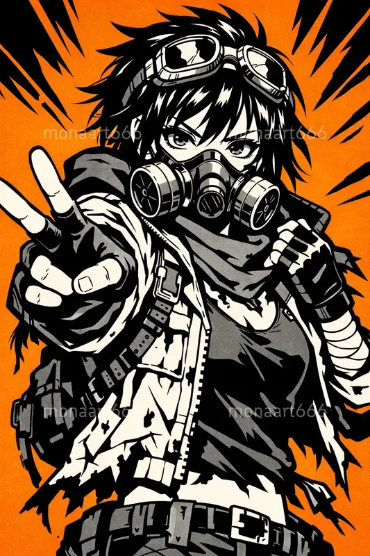 Vibrant Popmanga Ink Portraits