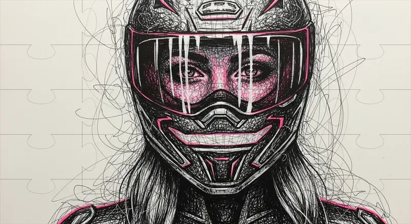 Scribble Art Drawings Using Gel Pens