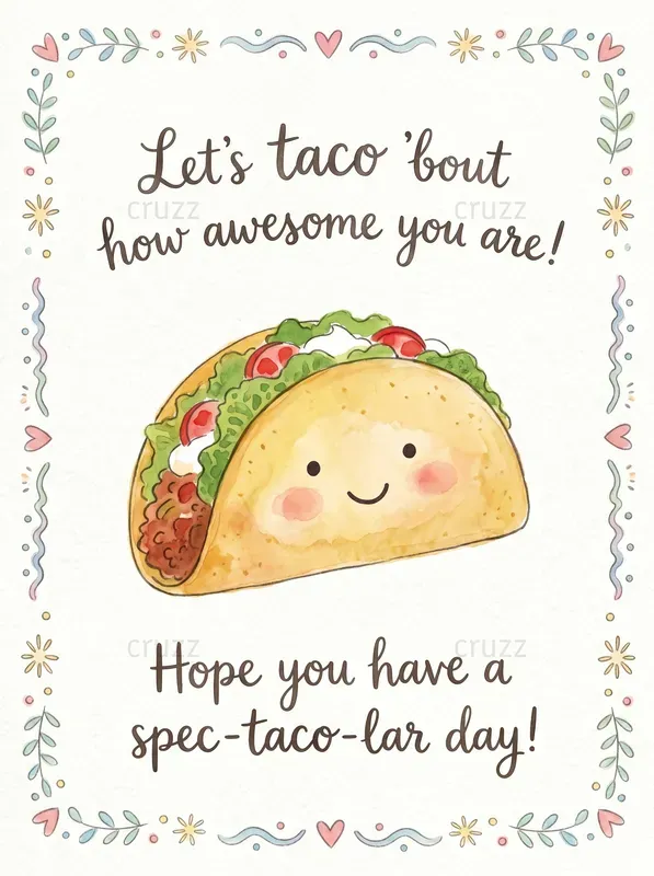 Cute Handdrawn Watercolor Pun Cards