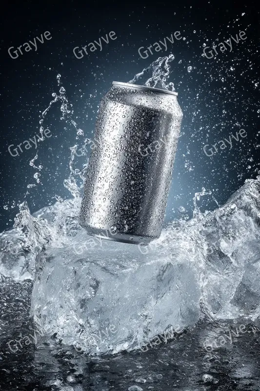 Dynamic Blank Product Splash Photography
