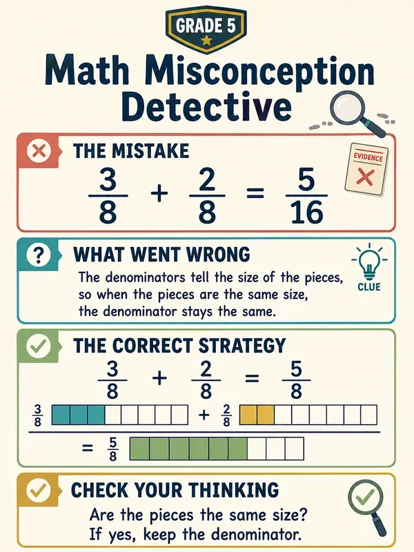 Math Error Detective Anchor Charts