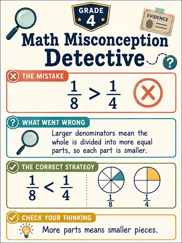 Math Error Detective Anchor Charts