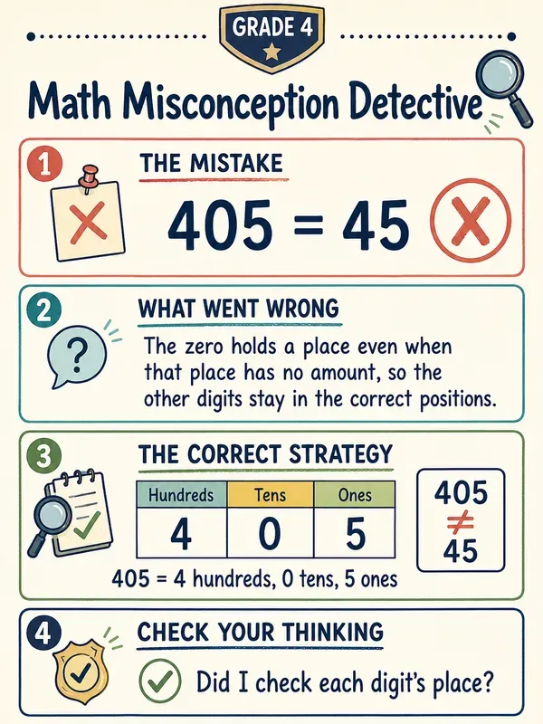 Math Error Detective Anchor Charts