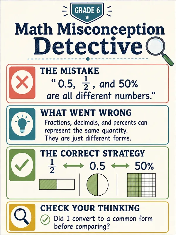 Math Error Detective Anchor Charts
