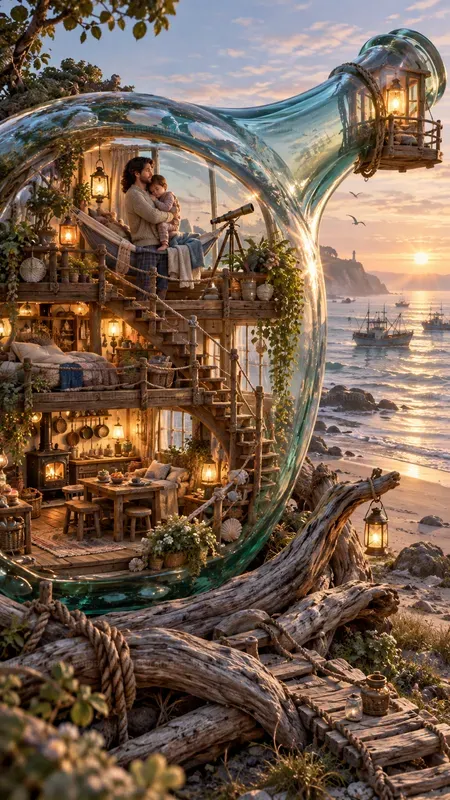 Storytelling Glass Bottle Homes