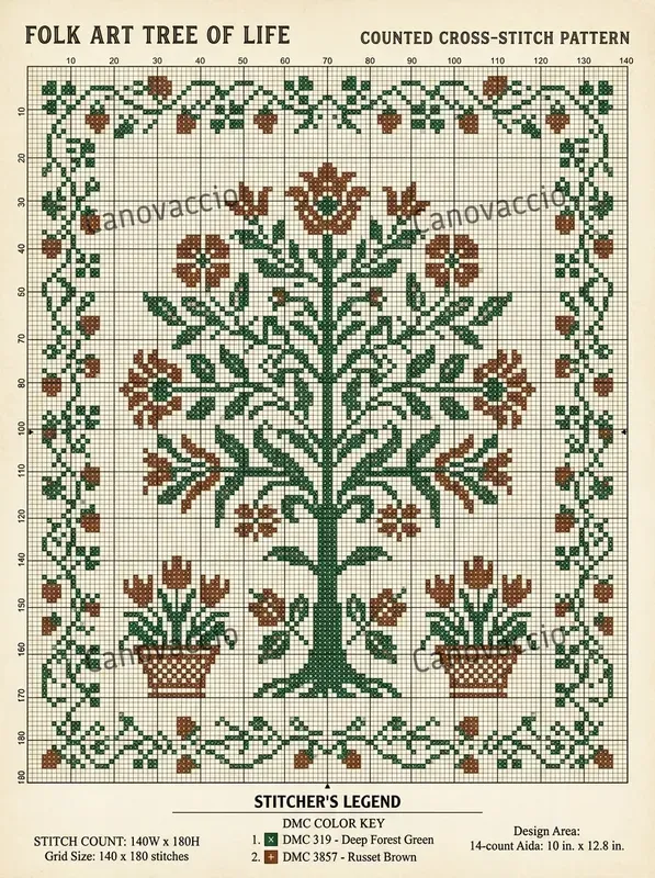 Quaker Sampler Crossstitch Charts