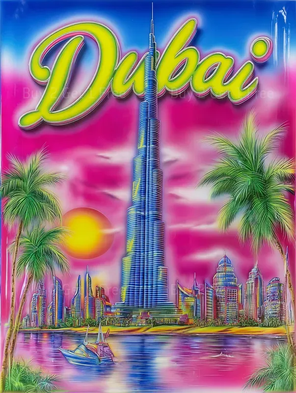 Neon Glow Travel Posters Collection