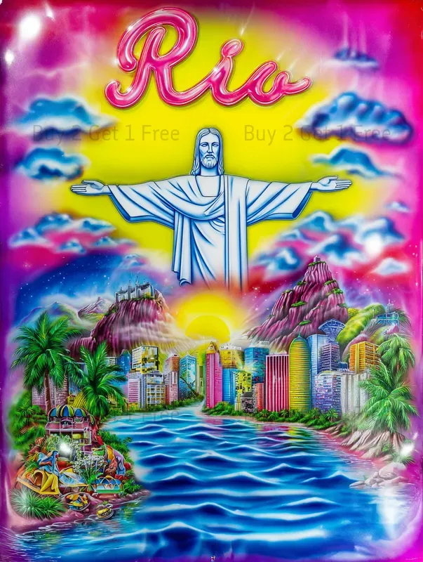 Neon Glow Travel Posters Collection