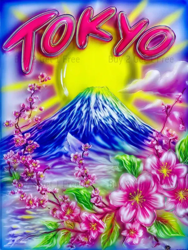 Neon Glow Travel Posters Collection