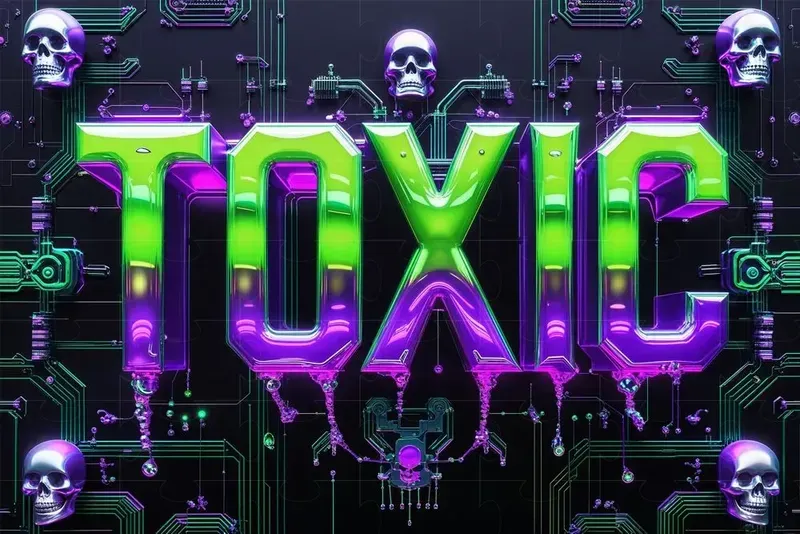 Futuristic 3d Glossy Chrome Typography