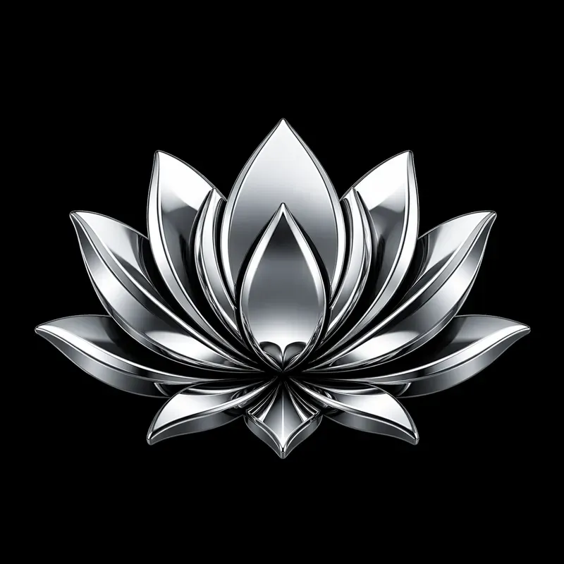 Silver Chrome Metallic Icon Logos