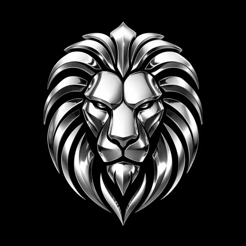 Silver Chrome Metallic Icon Logos