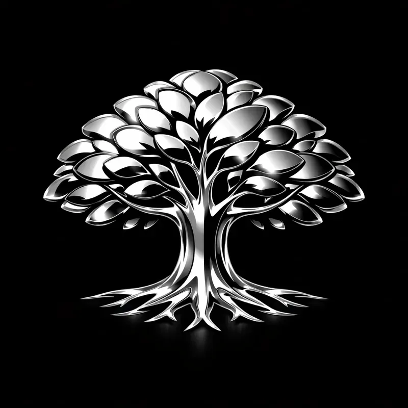 Silver Chrome Metallic Icon Logos