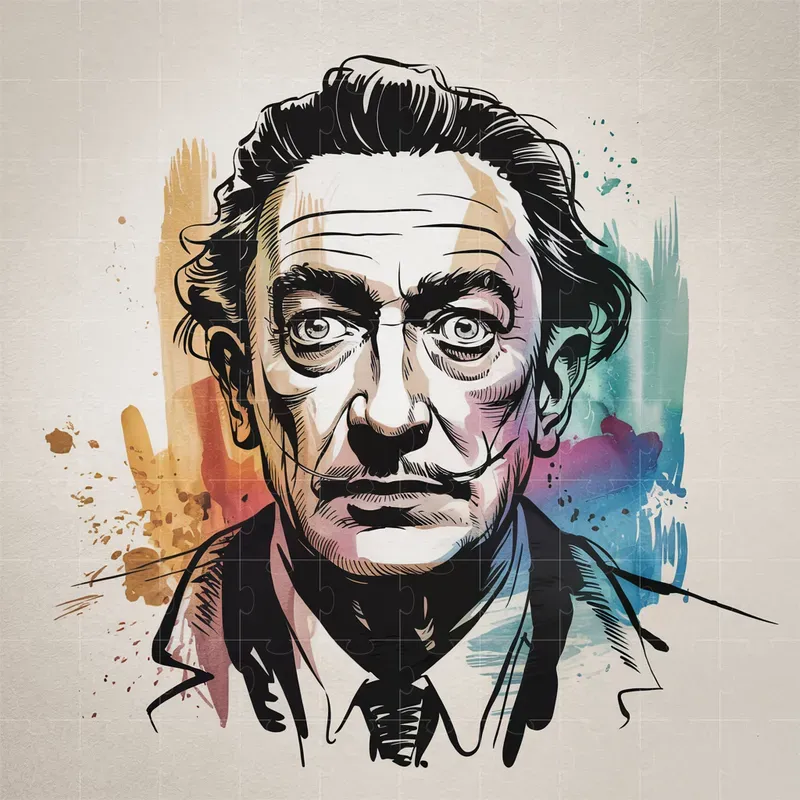 Expressive Handdrawn Portrait Posters
