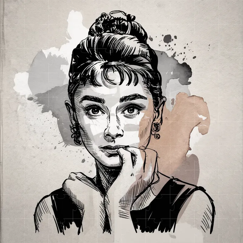 Expressive Handdrawn Portrait Posters
