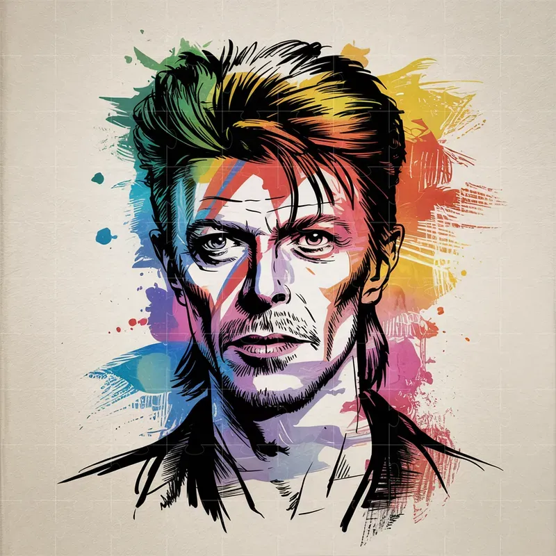 Expressive Handdrawn Portrait Posters