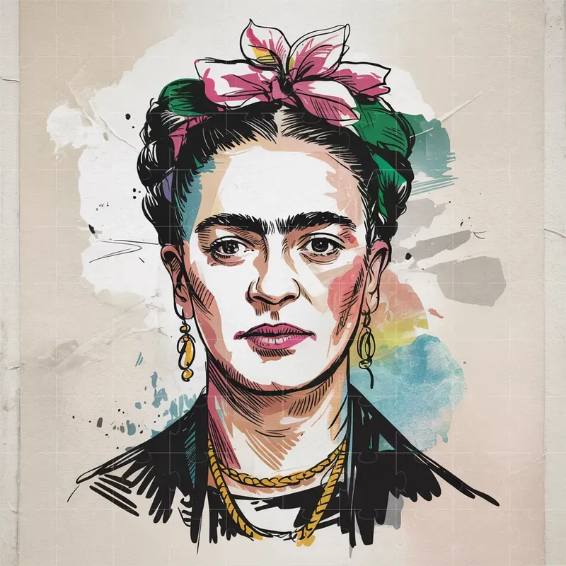 Expressive Handdrawn Portrait Posters