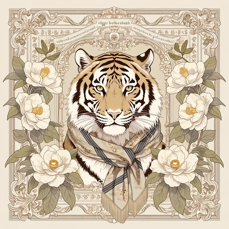 Luxury Heritage Scarf Illustrations