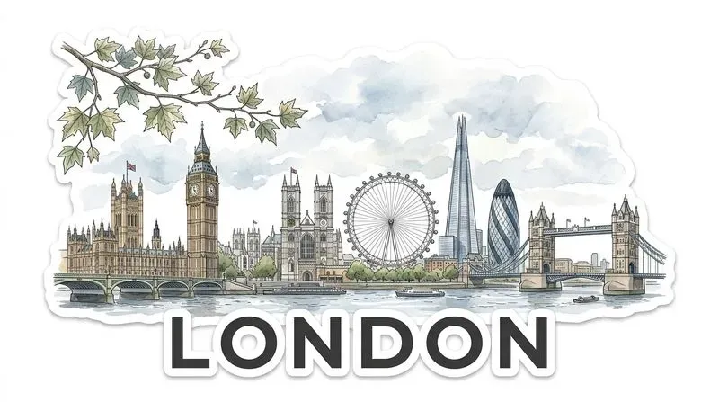 City Skyline Stickers