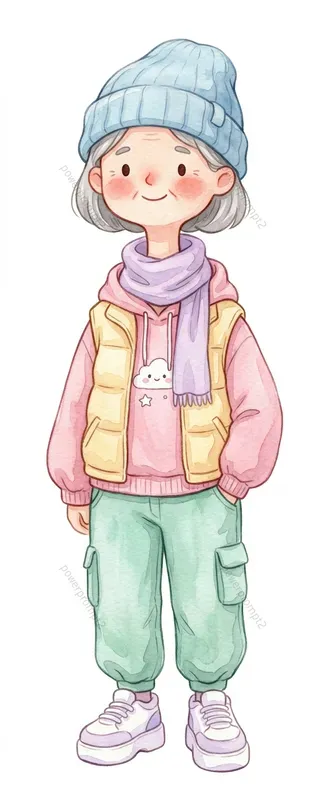 Chibi Long Neck Watercolors