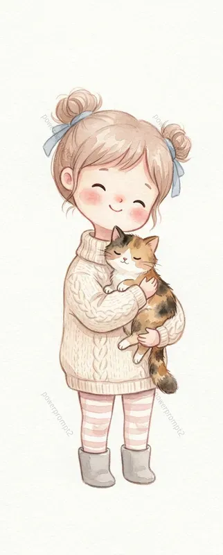 Chibi Long Neck Watercolors