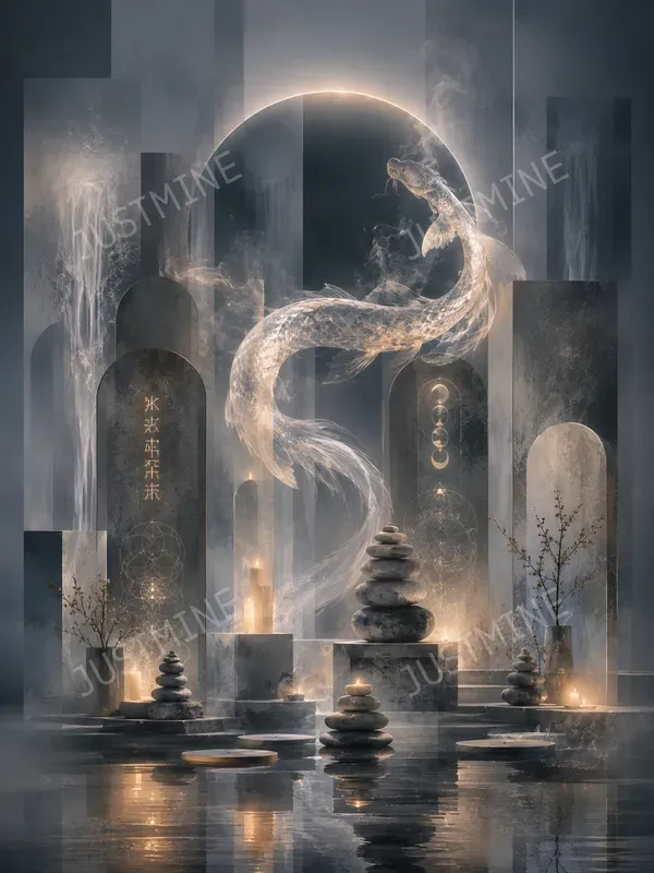 Mystical Moon Altar Decor Wall Art