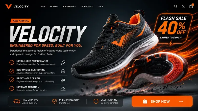 Modern Ecommerce Web Landing Page UIs