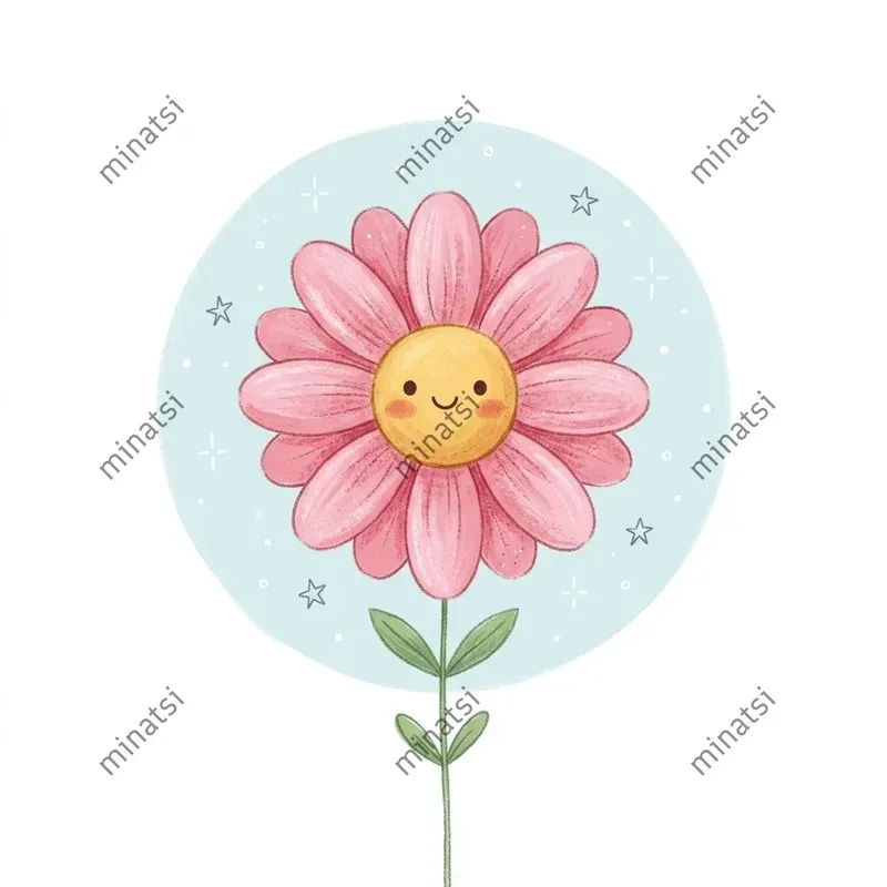 Cute Flower Gouache Portraits