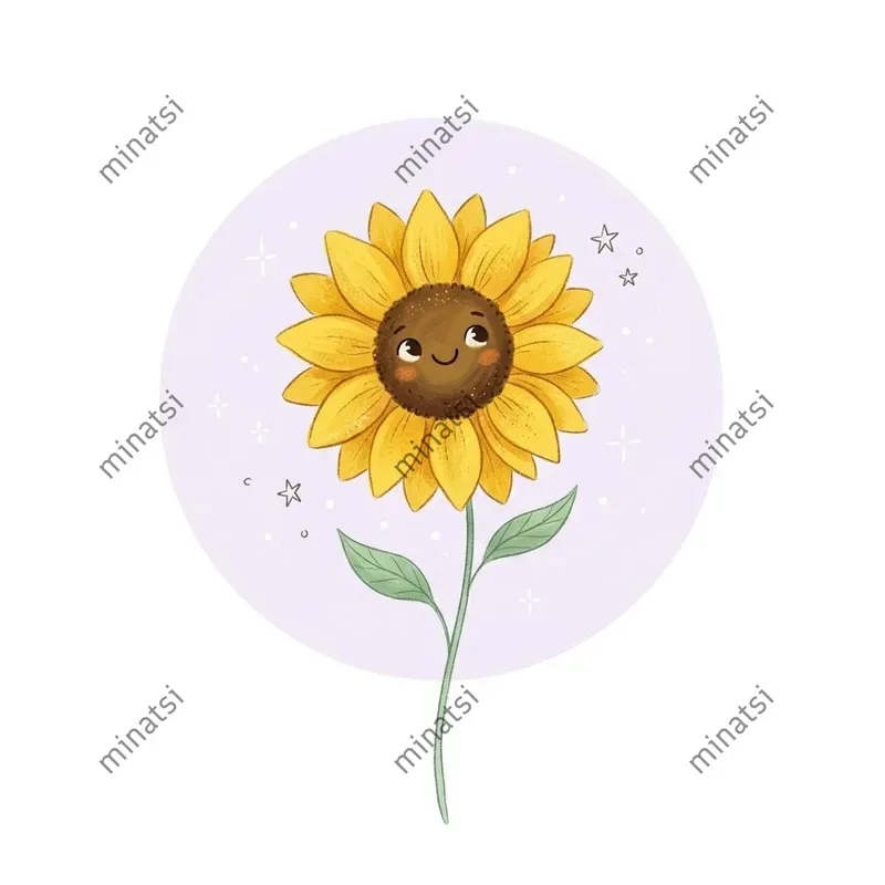 Cute Flower Gouache Portraits