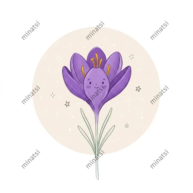 Cute Flower Gouache Portraits